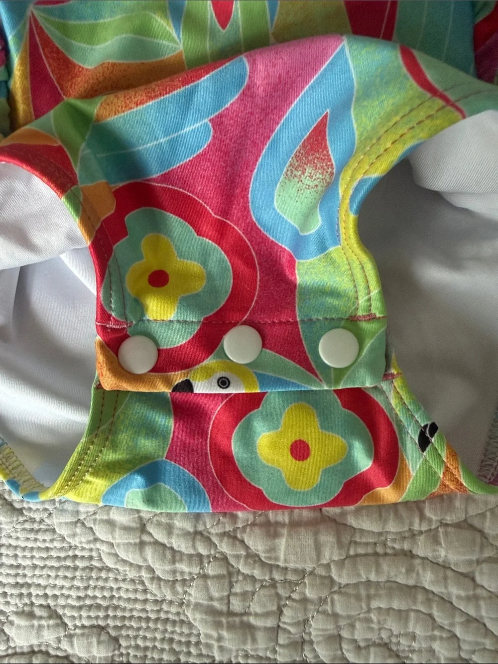 Kenny Flowers Parrots of Caribbean Girl’s Tropical Ruffle One-Piece Swim Suit